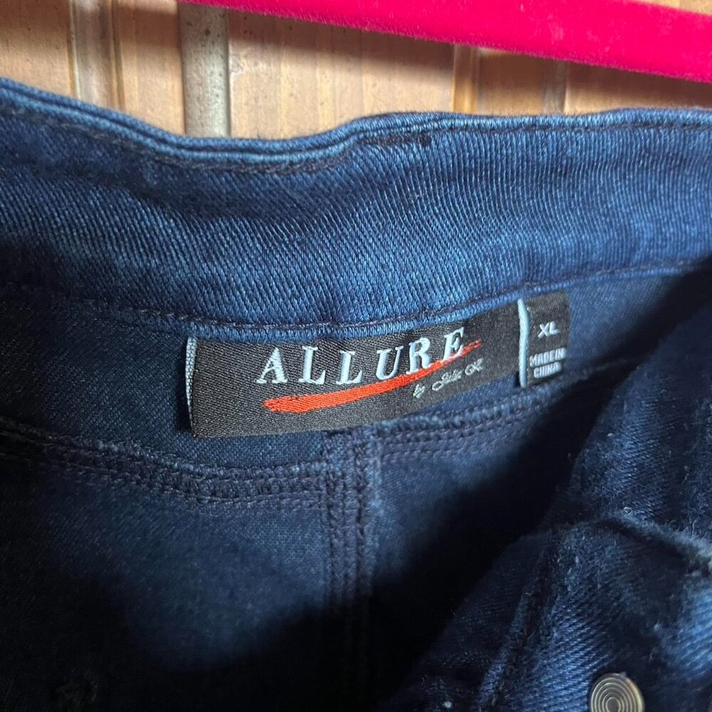 Allure by Julia Stretch‎ Denim Embellished Skinny Rhinestone Jeans - Picture 3 of 3